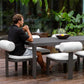 Polanco - Outdoor Aluminum Dining Table - Black