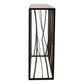 Reed - Travertine Console Table - Black & Light Brown