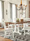 Valebeck - Rectangular Dining Room Table - White / Brown