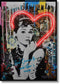Radiant Muse Heart - 33" x 48" Framed Wall Art - Pink