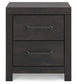 Hollivern - Two Drawer Night Stand - Dark Gray