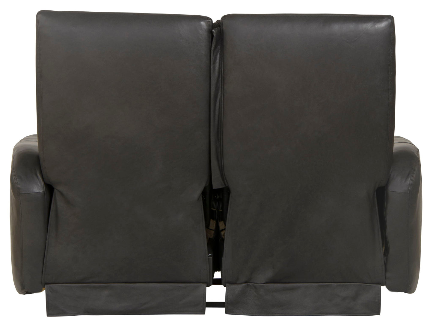 Bosa - Leather Power Reclining Loveseat - Charcoal