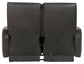 Bosa - Leather Power Reclining Loveseat - Charcoal