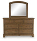 Feddinger - Dresser And Mirror - Medium Brown