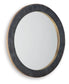 Corinsworth - Accent Mirror - Charcoal / Brass Finish