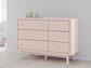 Wistenpine - Six Drawer Dresser - Blush