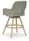 Seton Creek - Barstool With Cushion (Set of 2) - Beige / Gray