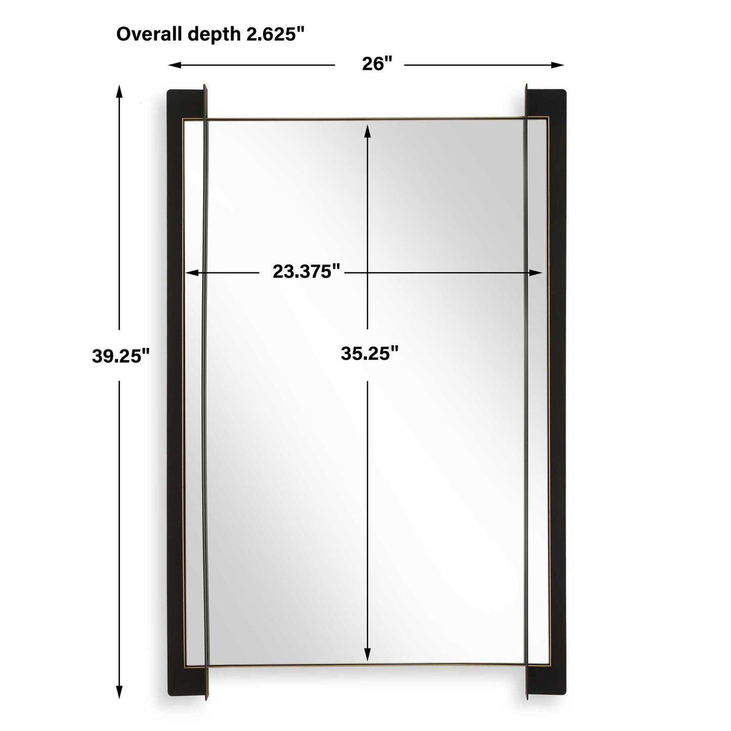 Cunene - Industrial Wall Mirror - Black
