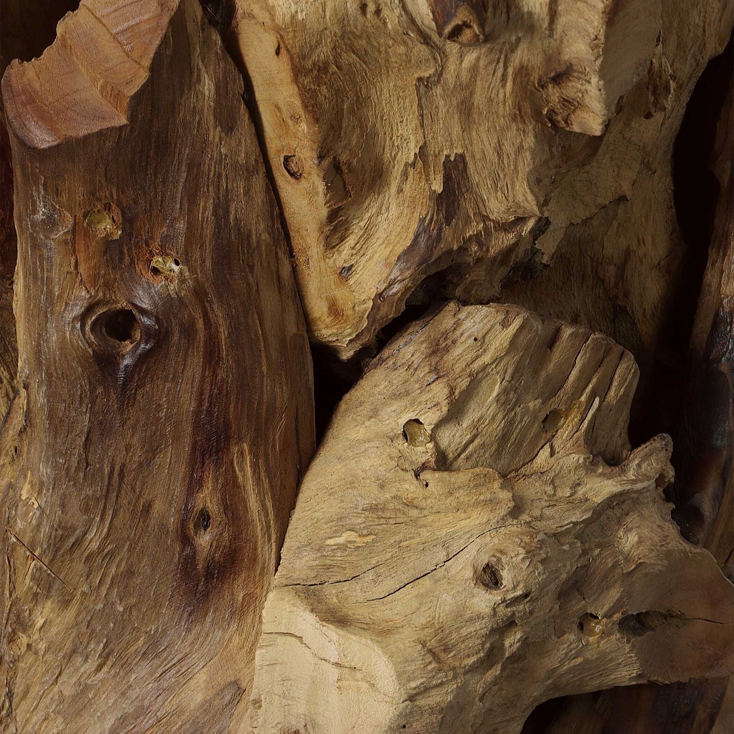 Driftwood - Glass Top Large Coffee Table