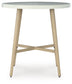 Seton Creek - Round Bar Table With Umbrella Option - Beige