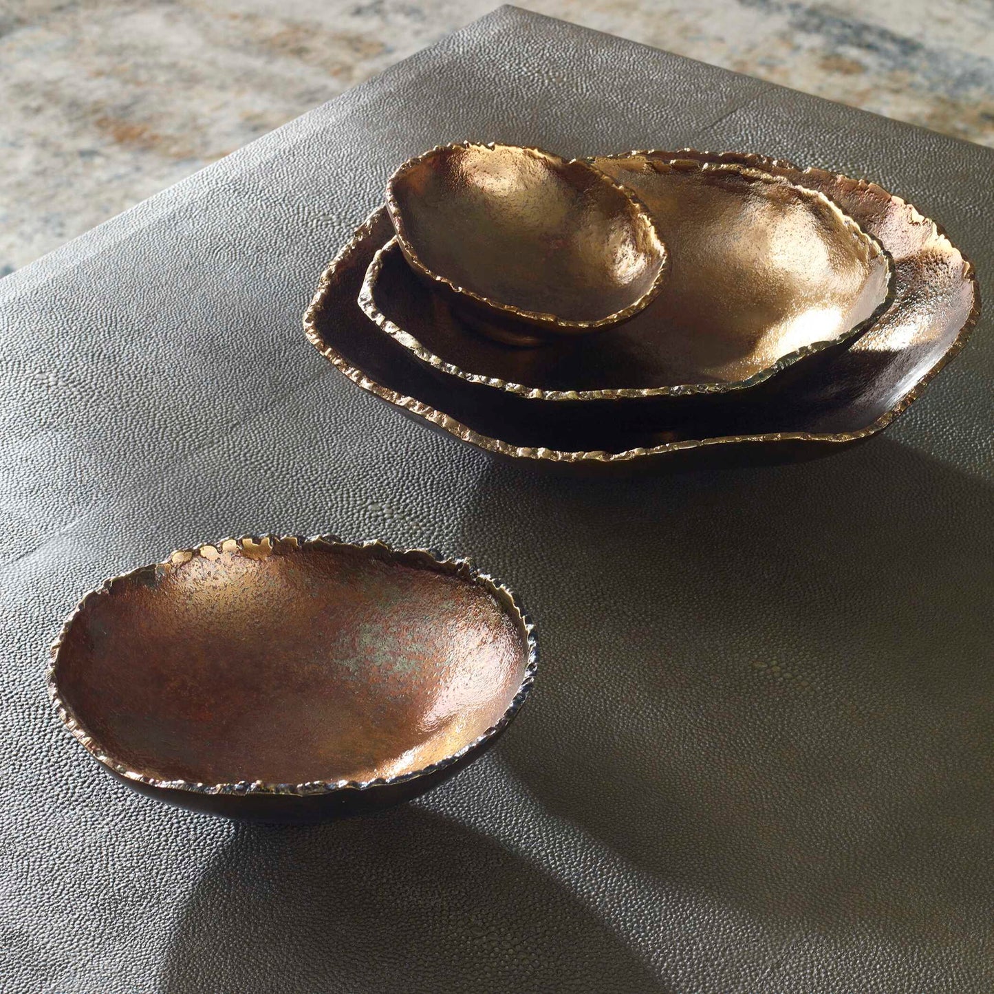 Lucky Coins - Wall Bowls (Set of 4) - Brass
