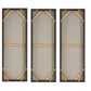 Smoke Break - Hand Painted Modern Art (Set of 3) - Black / Gray / Orange / Woodtone / Yellow