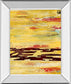 Tire Mark Il By Natalie Avondet - Mirror Framed Print Wall Art - Yellow
