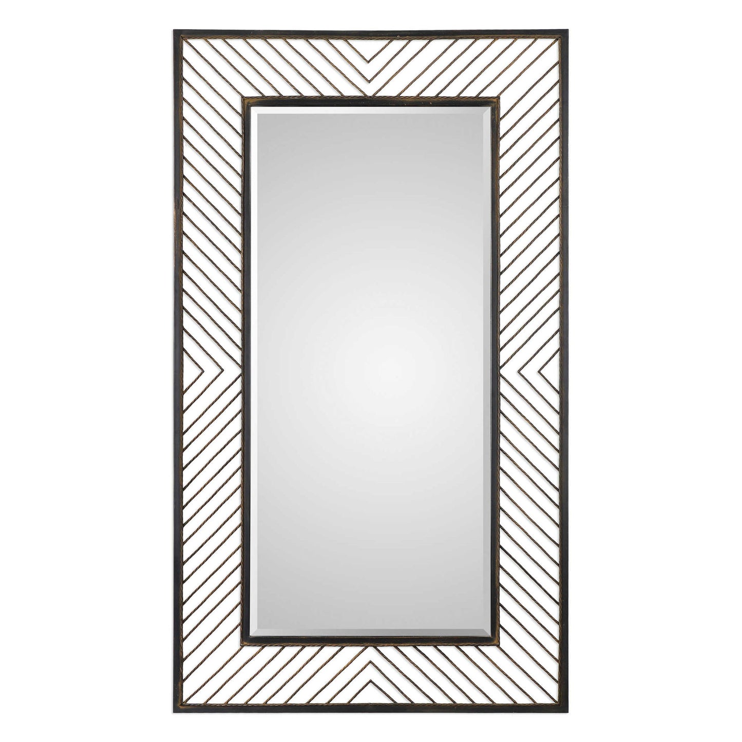 Karel - Chevron Mirror - Black
