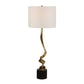 Spiraling - Cordless Brass Buffet Lamp - Black / Gold