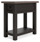 Tyler Creek - Chair Side End Table - Black / Gray