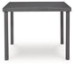 Rocky Creek - Square Dining Table With Umbrella Option - Gray