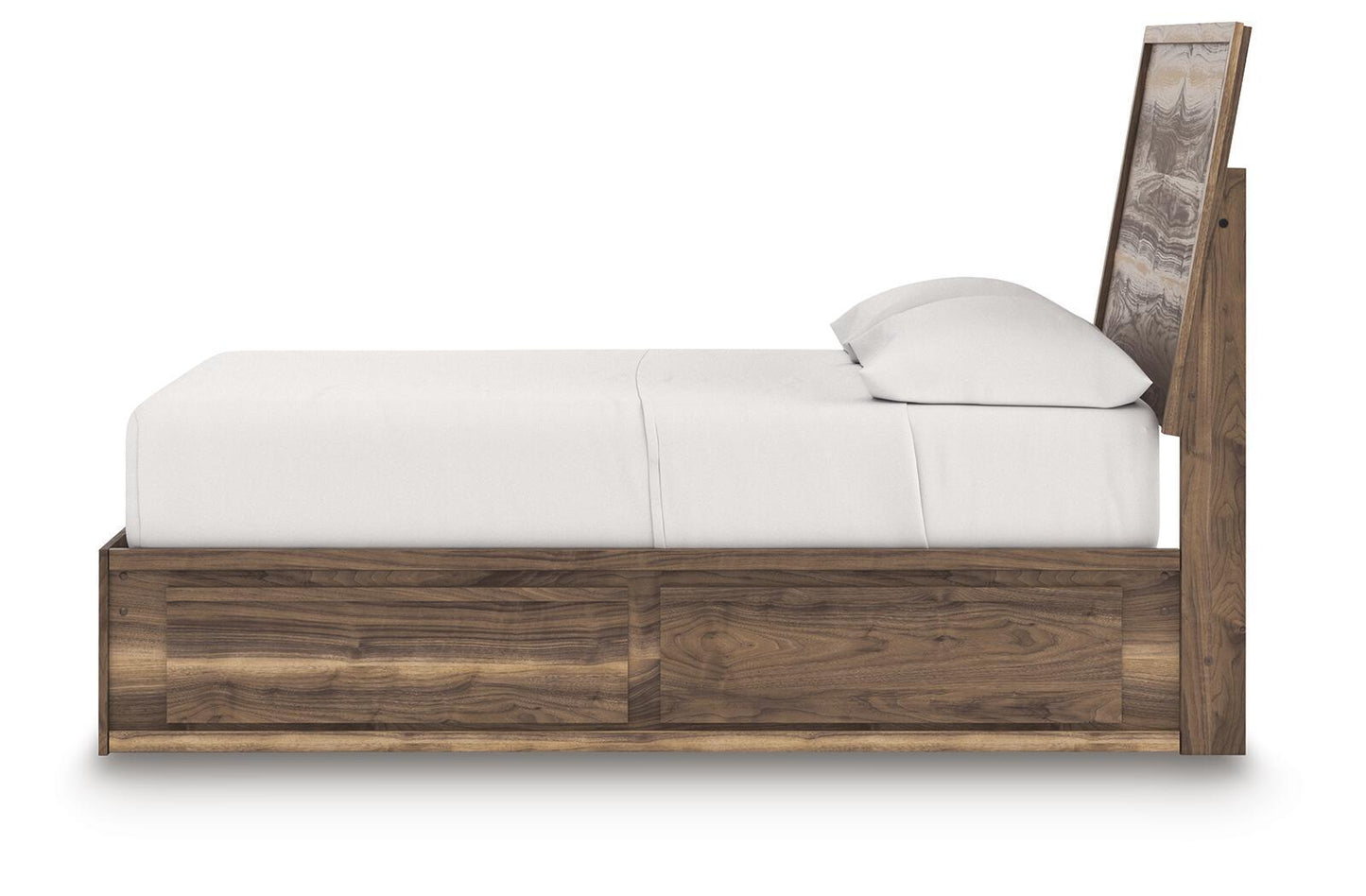 Chirason - 3 Pc. - Full Panel Storage Bed, Dresser And Mirror - Brown