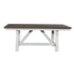 Farmhouse - Fixed Top Trestle Table - Two Tone White / Wood Tone