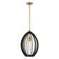 Darby - 1 Light Architectural Oval Pendant - Bronze / Black