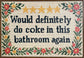 Bathroom Wit I Hand-Embellished Canvas In Frame - Brown / Multicolor