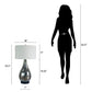 Smoke Pearl Essence Glass & Metal Table Lamp (Set of 2) - Smoke Pearl / Matte Black