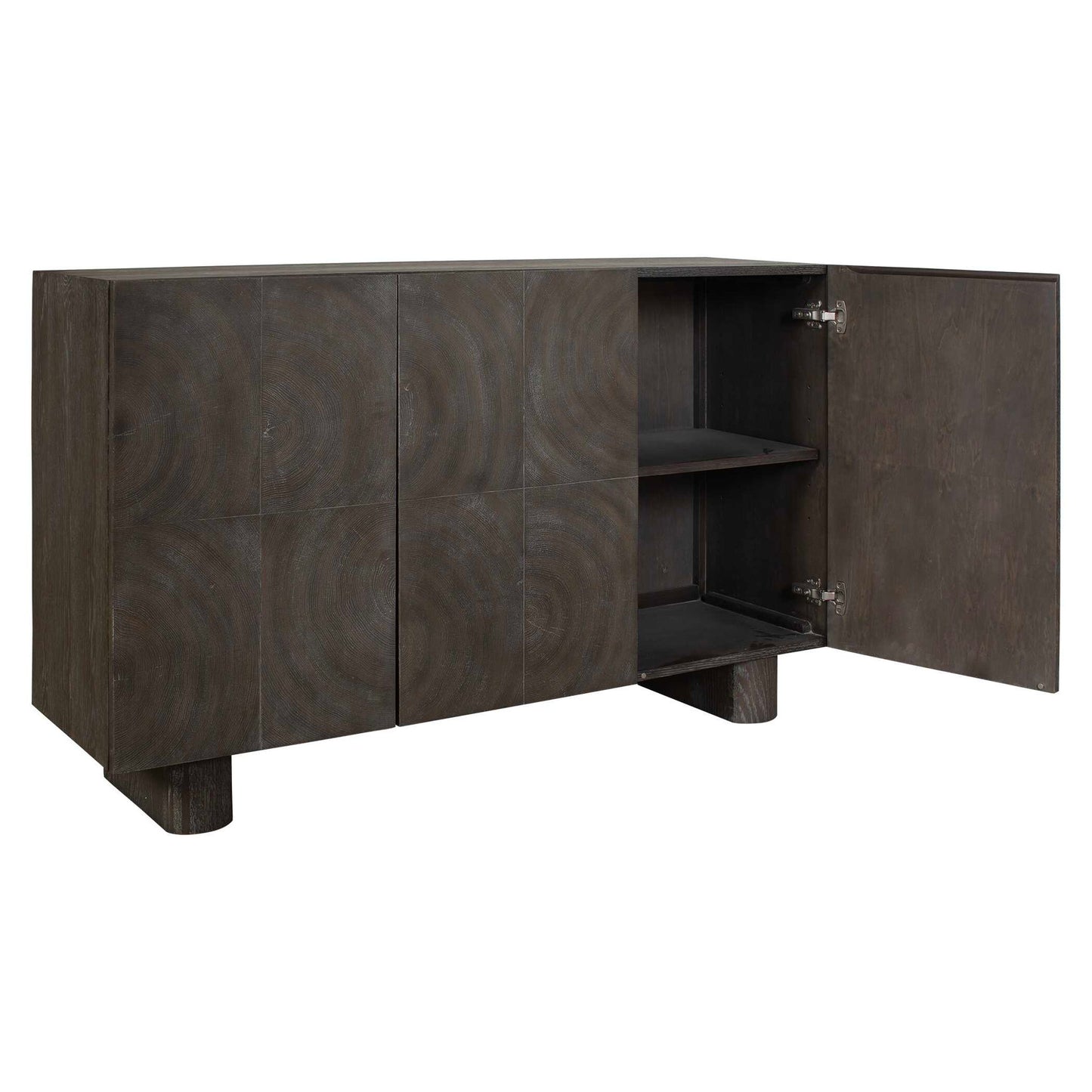 Phineas - 3 Door Modern Cabinet - Woodtone