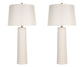 "Calming Flow" Ceramic Table Lamp (Set of 2) - Textured White