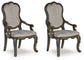 Maylee - Dining Upholstered Arm Chair (Set of 2) - Dark Brown