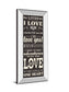 L-o-v-e Ill By Pela Studio - Mirror Framed Print Wall Art - Balck - Black