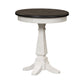 Allyson Park - Chair Side Table - Wirebrushed White / Charcoal