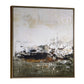 The Other Side - Framed Abstract Art - Black / Brown / Gray / Green / Orange / White / Yellow