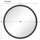 Dandridge - Round Industrial Mirror - Black