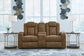 Wolfridge - Power Reclining Loveseat With Console /Adj Hdrst - Brindle