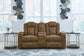 Wolfridge - 2 Pc. - Power Reclining Sofa, Power Reclining Loveseat With Console - Brindle