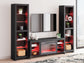 Cayberry - 3-Piece Entertainment Center With Electric Fireplace - Black