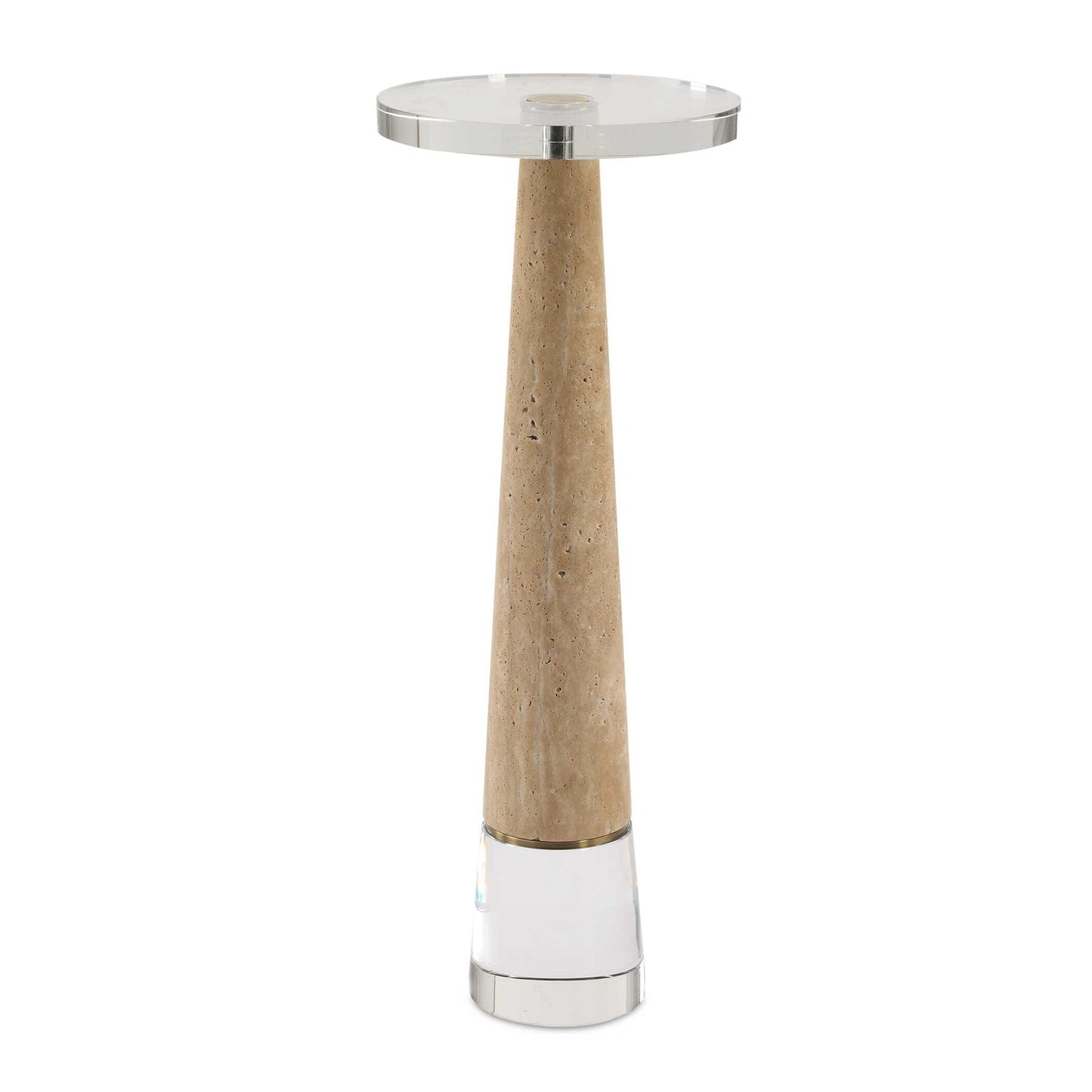 Niari - Travertine Drink Table - Light Brown