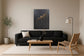 Golden Cluster Drift - 36" x 48" Framed Wall Art - Black