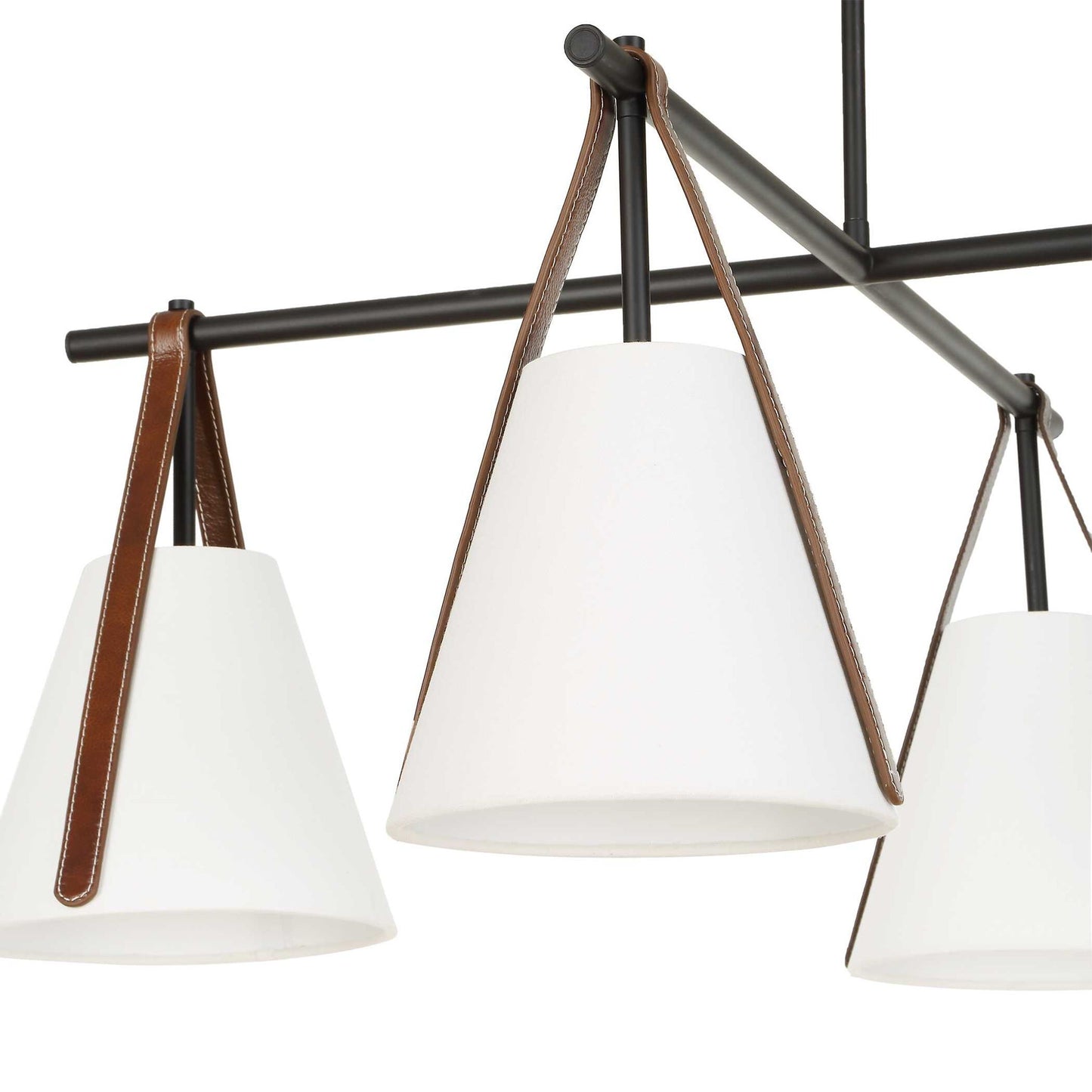 Reins - Accent Straps 4 Light Chandelier - Black