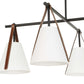 Reins - Accent Straps 4 Light Chandelier - Black