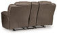 Lowilla - Double Reclining Loveseat With Console - Driftwood