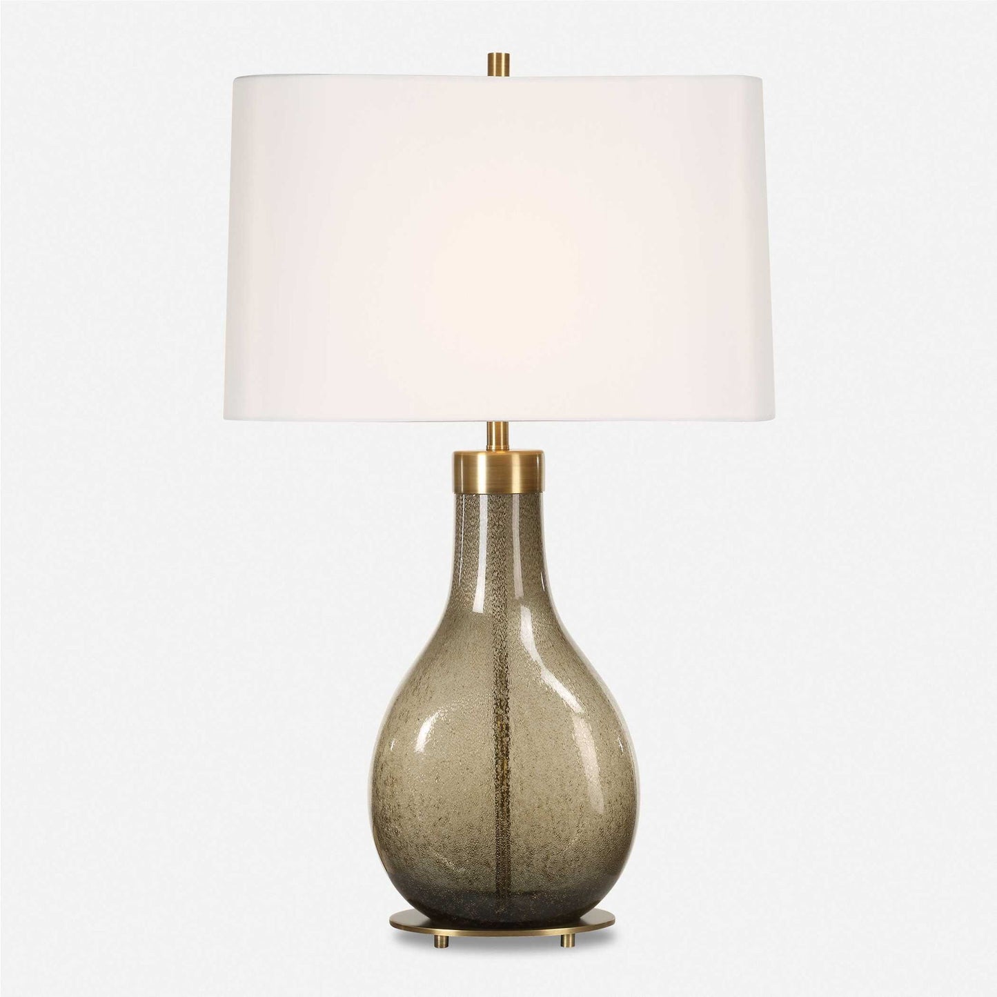 Shyla - Dark Glass Table Lamp - White