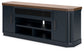 Landocken - XL TV Stand W/Fireplace Option - Brown / Blue