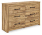 Maystonna - Six Drawer Dresser - Brown
