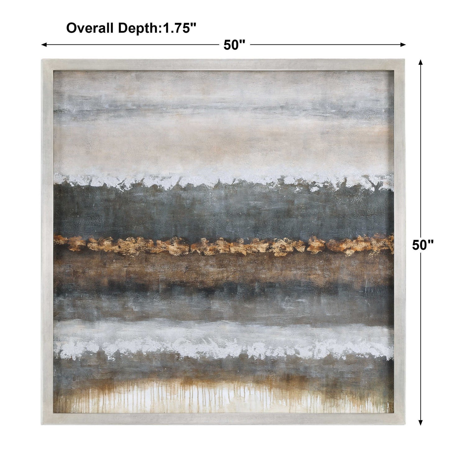Layers - Landscape Art - Pearl Silver