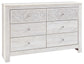 Paxberry - Dresser, Mirror - Medallion Drawer Pulls - Whitewash