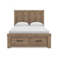 Oliandon - 3 Pc. - Queen Panel Storage Bed, Dresser And Mirror - Light Brown