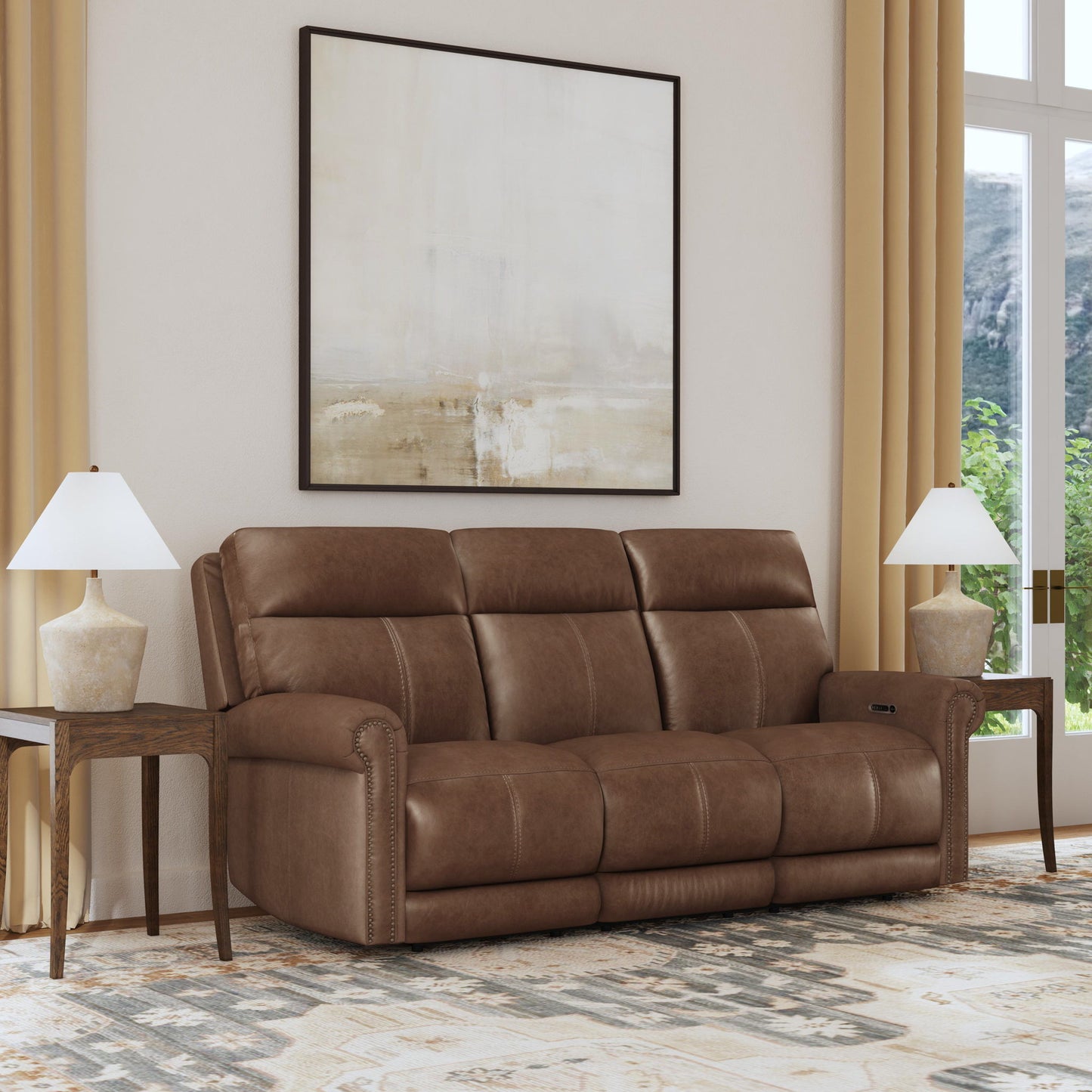 Alexander - Power Reclining Sofa With Console, Power Headrest & Lumbar