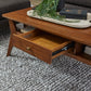 Ludwig - Occasional Rectangular Coffee Table With Drawer - Dark Brown