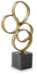 Wellcott - Sculpture - Gold Finish / Black